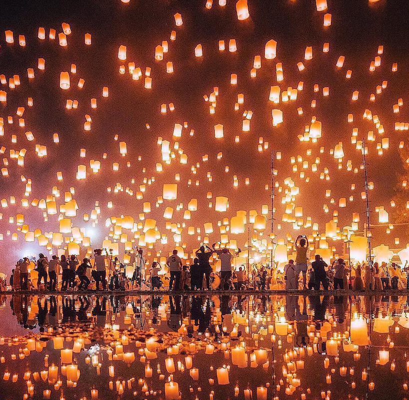 'Sihir' Menakjubkan Festival Lentera di Thailand Utara